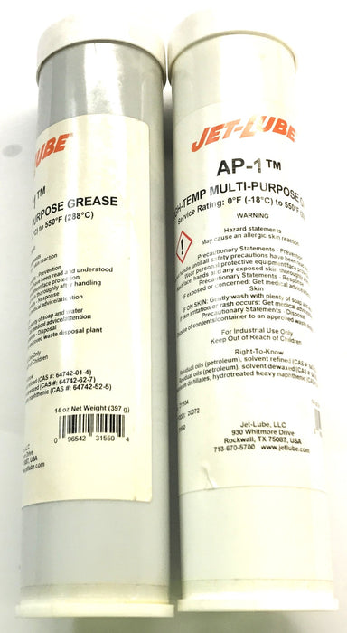 JET-LUBE High-Temp Multi-Purpose Grease 31550 [Lot Of 2] NOS