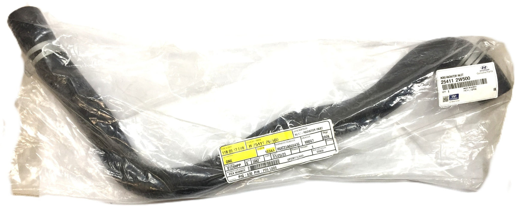 Hyundai Radiator Inlet Hose 25411 2W500 (254112W500) NOS