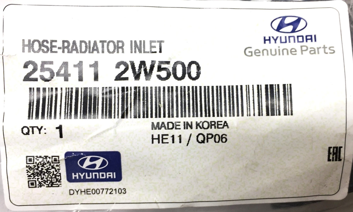 Hyundai Radiator Inlet Hose 25411 2W500 (254112W500) NOS
