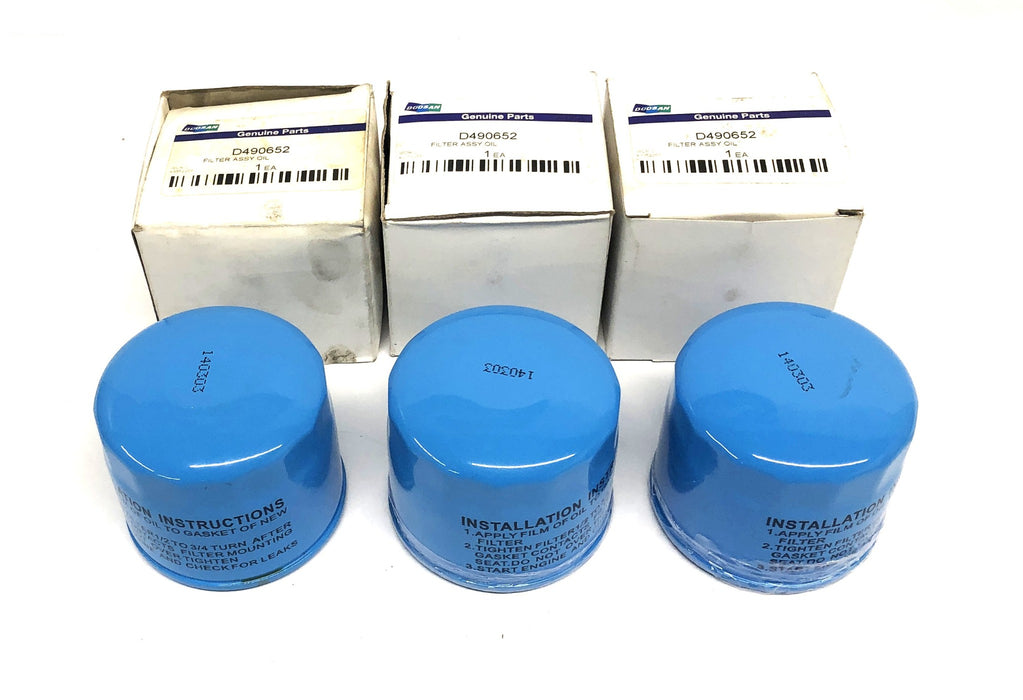 Doosan Oil Filter D490652 [Lot of 3] NOS