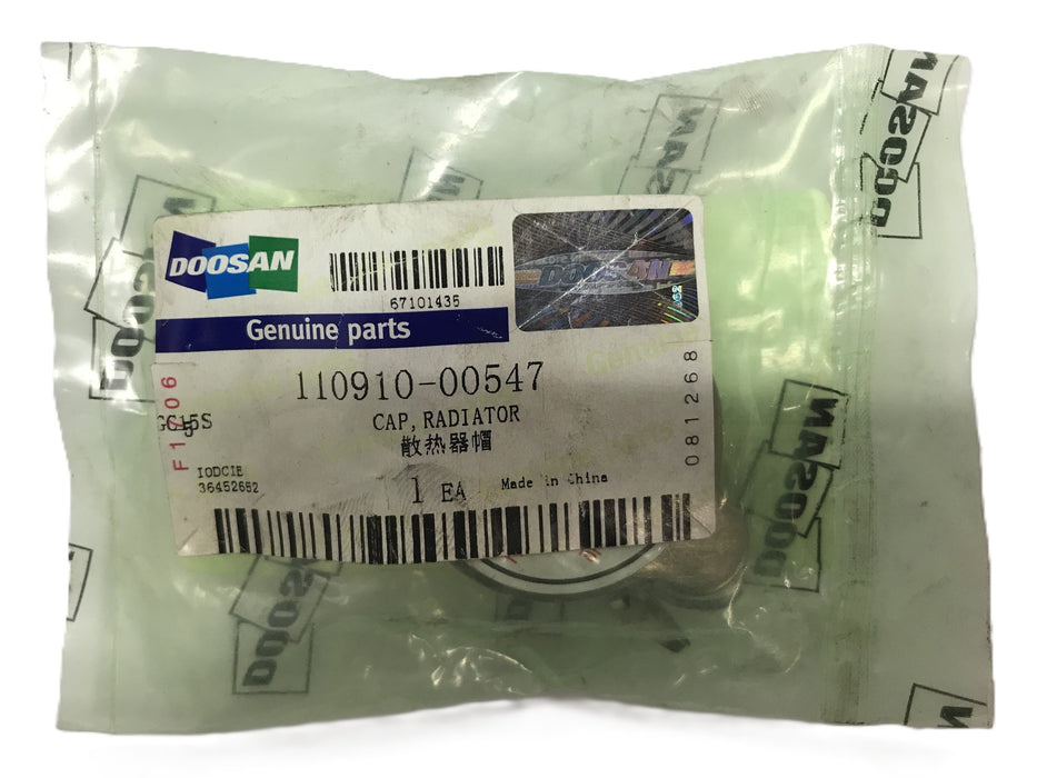 Doosan Daewoo Forklift Radiator Cap 110910-00547 NOS