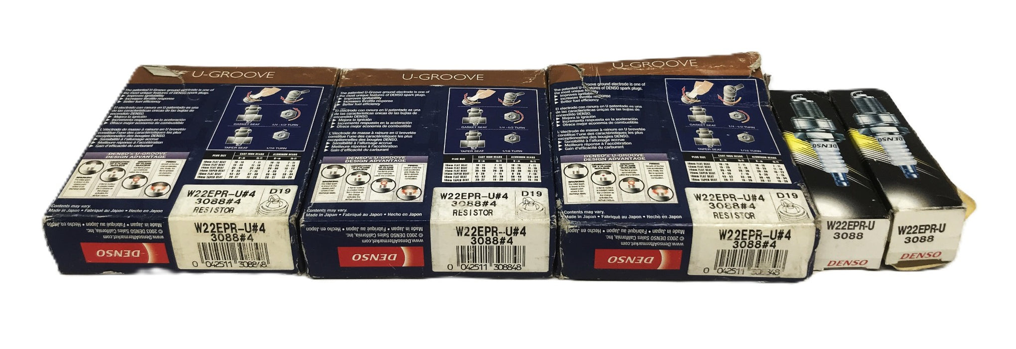 Denso U-Groove Spark Plug W22EPR-U-3088 [Lot of 14] NOS