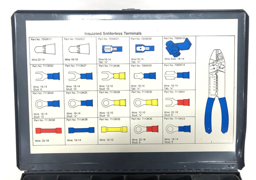 McMaster-Carr Insulated Solderless Terminal Assortment Case 7123K1 USED