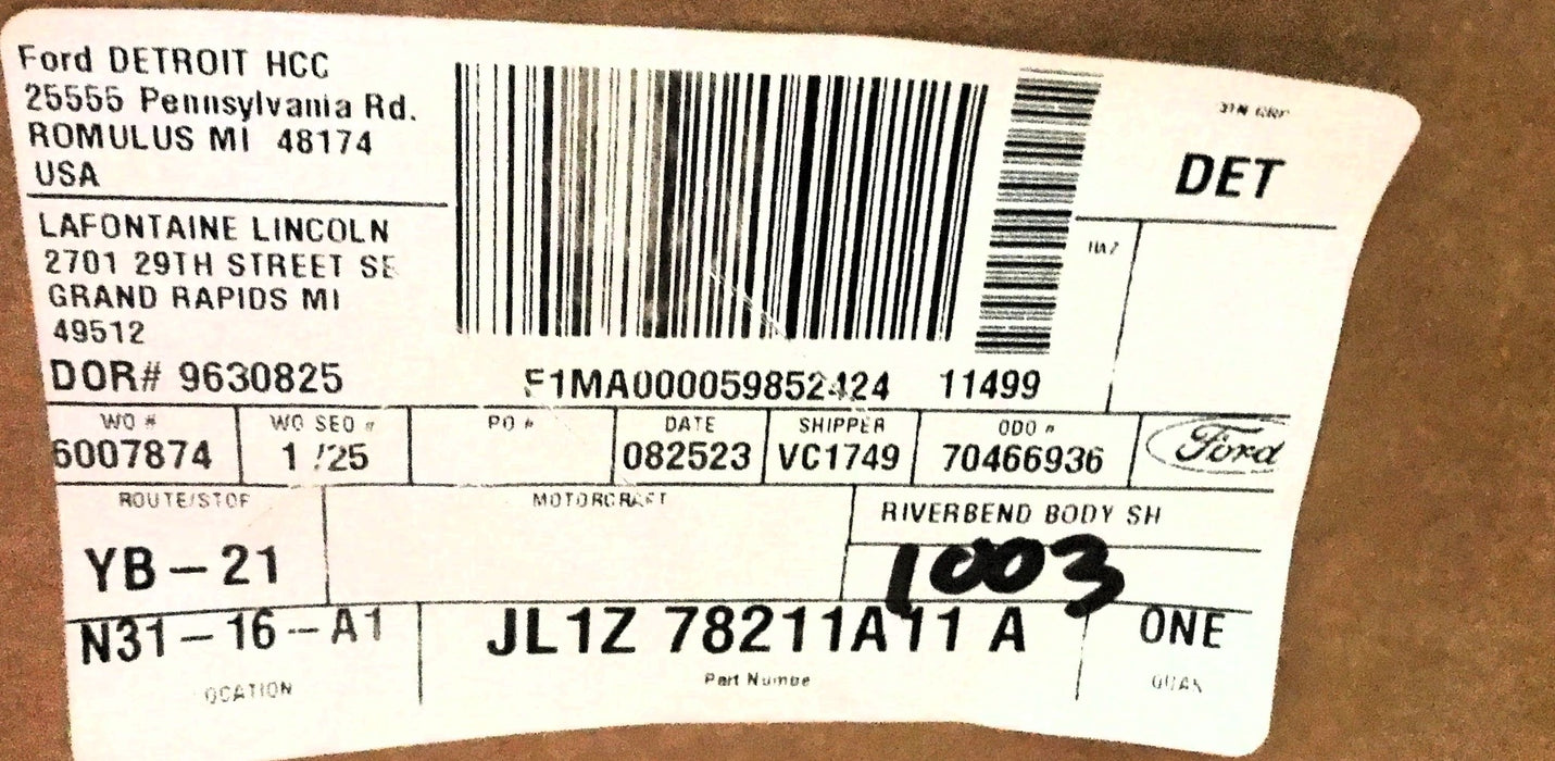 Ford OEM LH Uniside/Door Frame Aperture Door Panel JL1Z-78211A11-A NOS FREIGHT