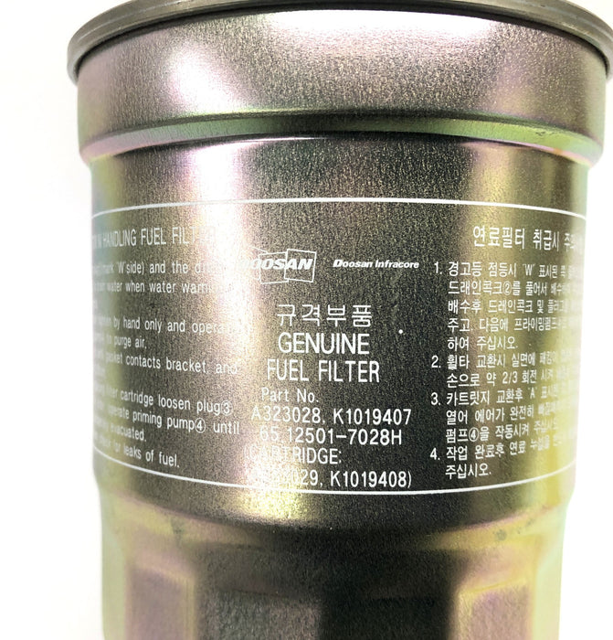 Doosan Fuel Filter Cartridge Assembly 65.12501-7028H NOS