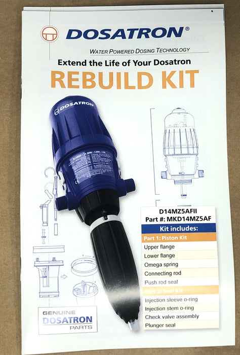 Dosatron Rebuild Kit D14MZ5AFII (MKD14MZ5AF) NOS