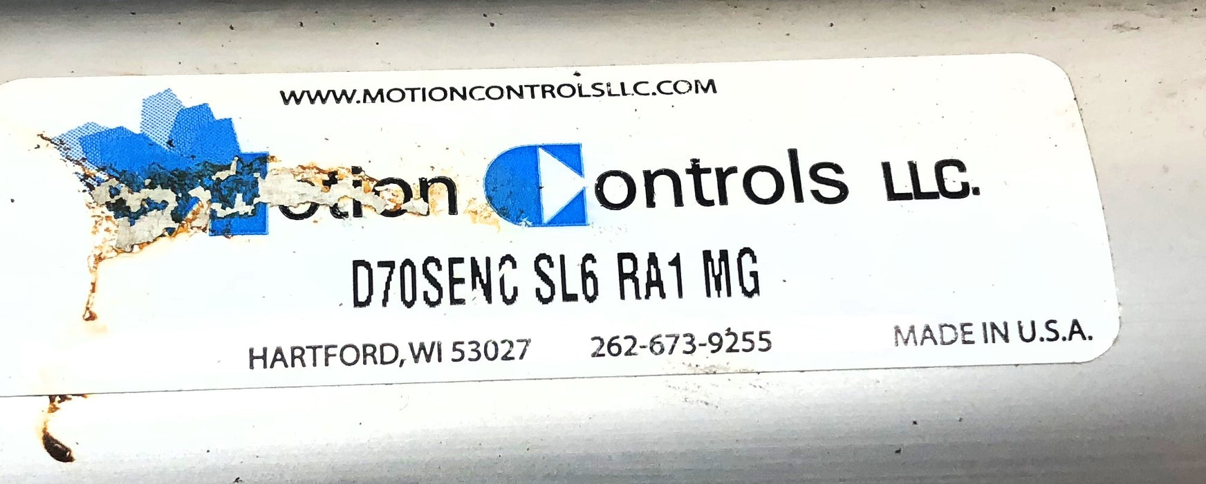 Motion Controls Pneumatic Cylinder D70SENC Sl6 RA1 MG NOS