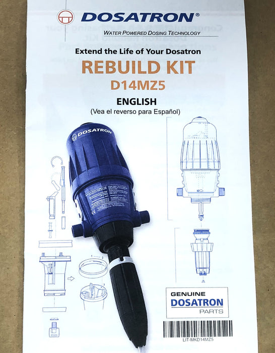 Dosatron Rebuild Kit D14MZ5 (MKD14MZ5VF) NOS