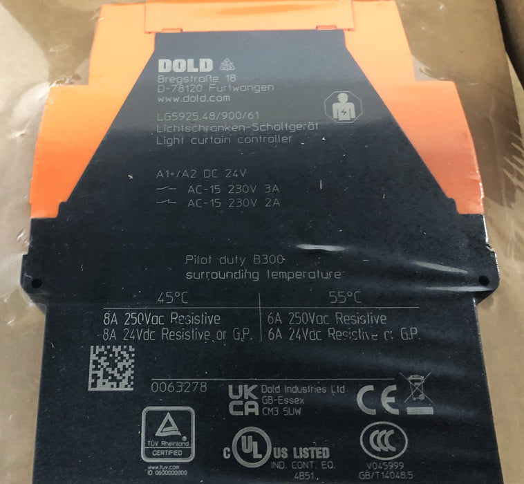 Dold Light curtain Controller LG5925-48-900-61 NOS