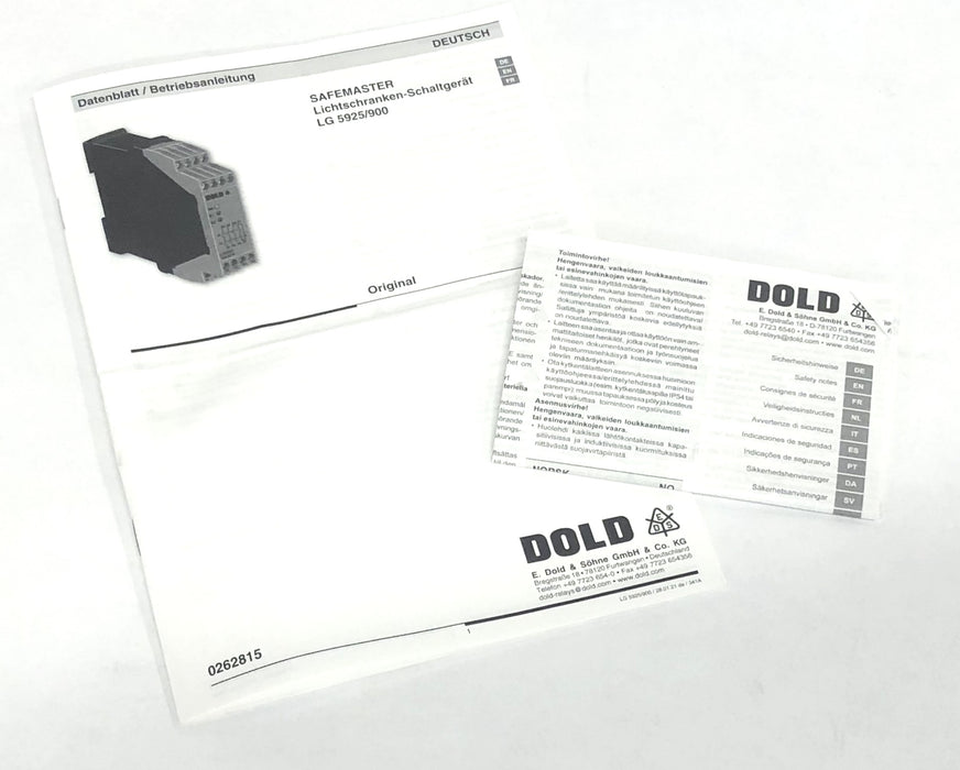 Dold Light curtain Controller LG5925-48-900-61 NOS