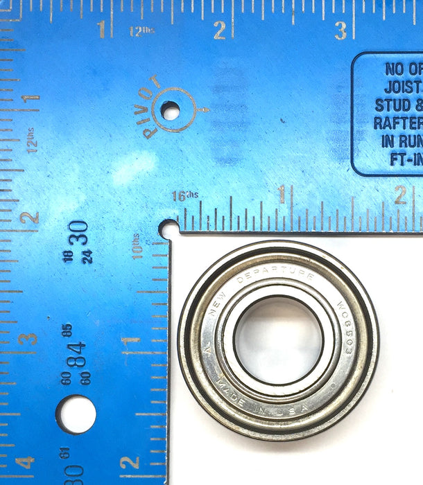 New Departure One-Side Shielded Roller Ball Bearing WC8503 [Lot of 2] NOS