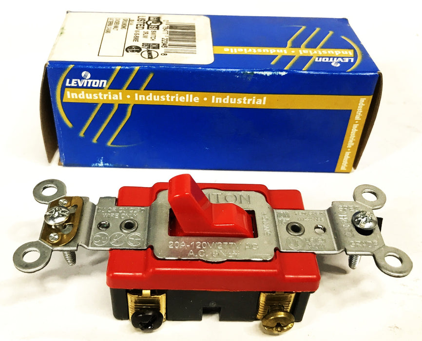 Leviton 3-Way Red Toggle Switch 1223-2R [Lot of 4] NOS