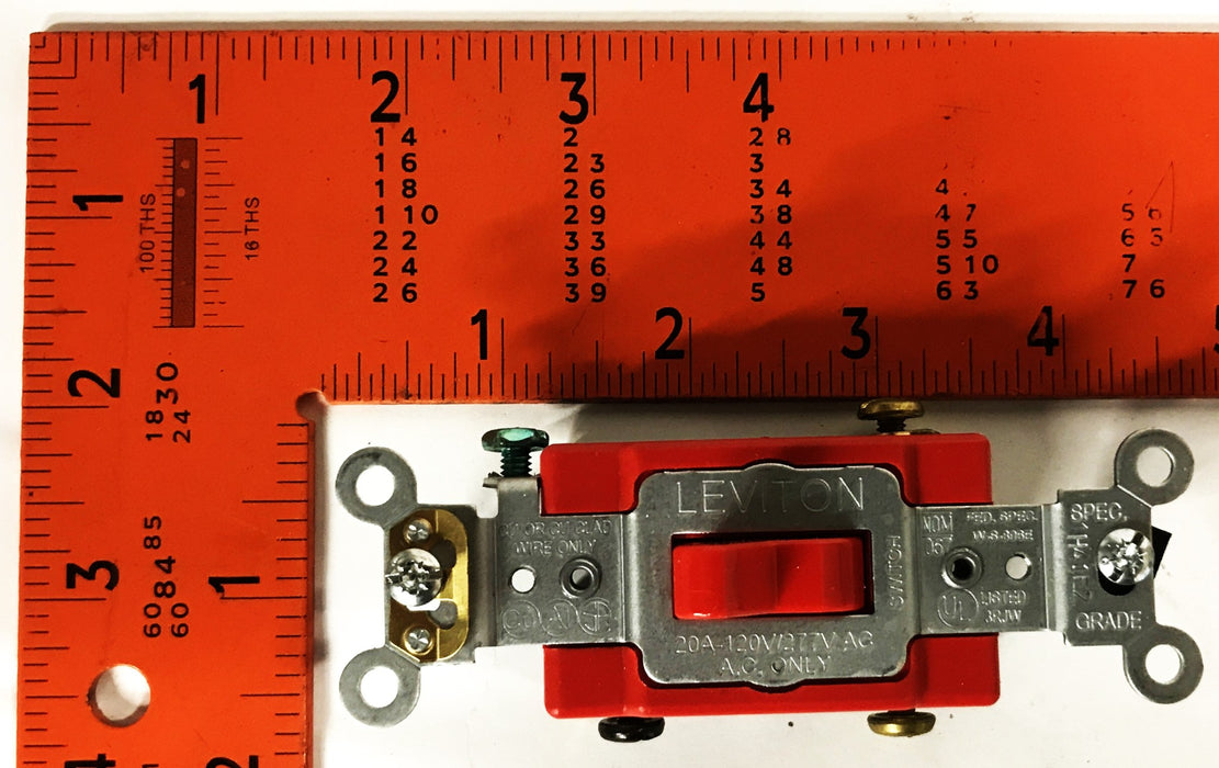Leviton 3-Way Red Toggle Switch 1223-2R [Lot of 4] NOS