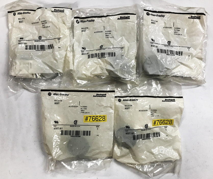 Allen-Bradley Grey Closing Button 800T-N1 [Lot of 5] NOS