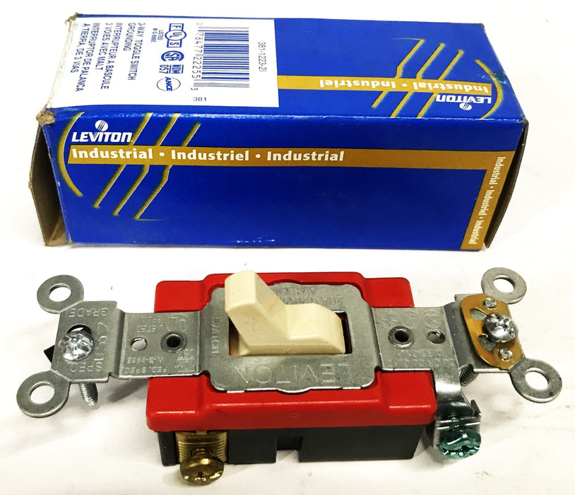 Leviton Ivory 20A 120/277W 3-Way Switch 1223-2I [Lot of 5] NOS