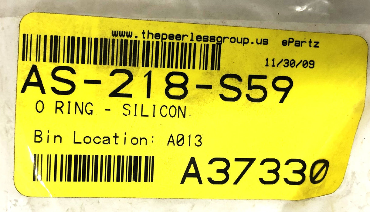 Unbranded Silicon O-Ring A37330 (AS-218-S59) [Lot of 12] NOS