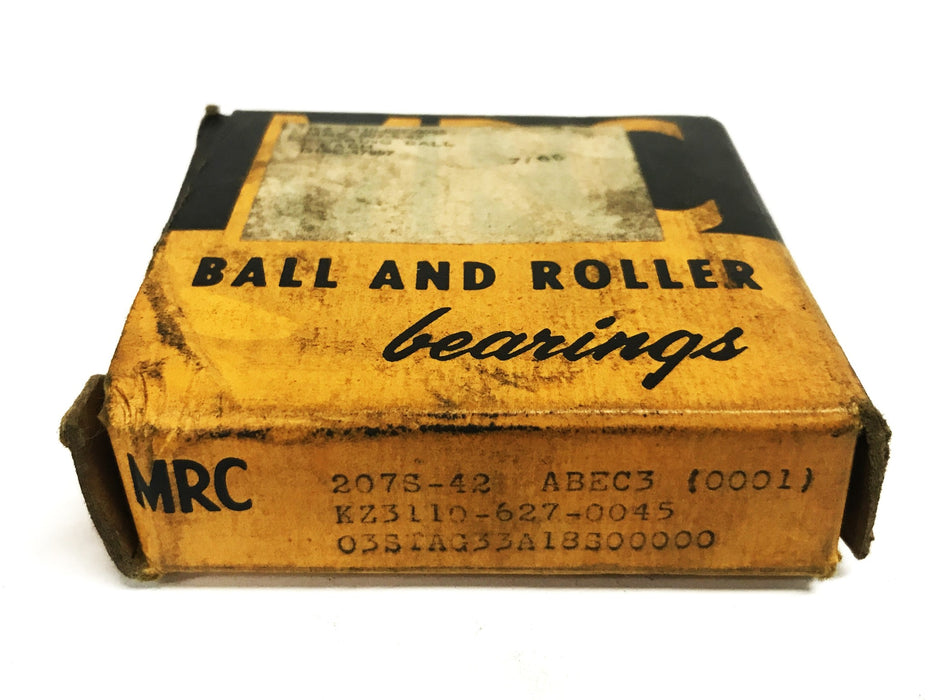 MRC Single Row Deep Groove Tapered Ball Bearing 207-S-42 NOS
