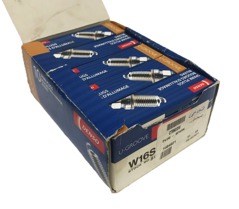 Denso U-Groove Spark Plugs W16S-U-5044 [Lot of 10] NOS