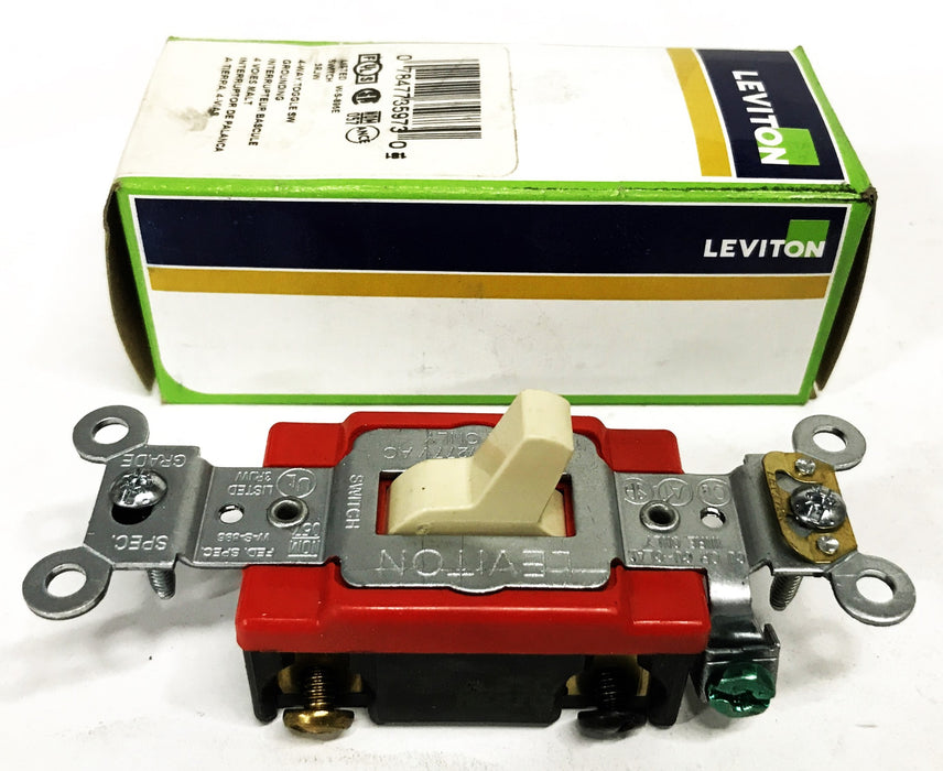 Leviton Ivory 20A 120/277W 3-Way Switch 1224-2I [Lot of 4] NOS