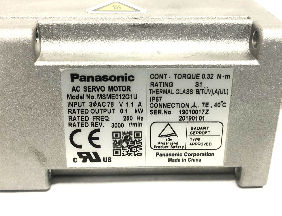 Panasonic AC Servo Motor MSME012G1U NOS