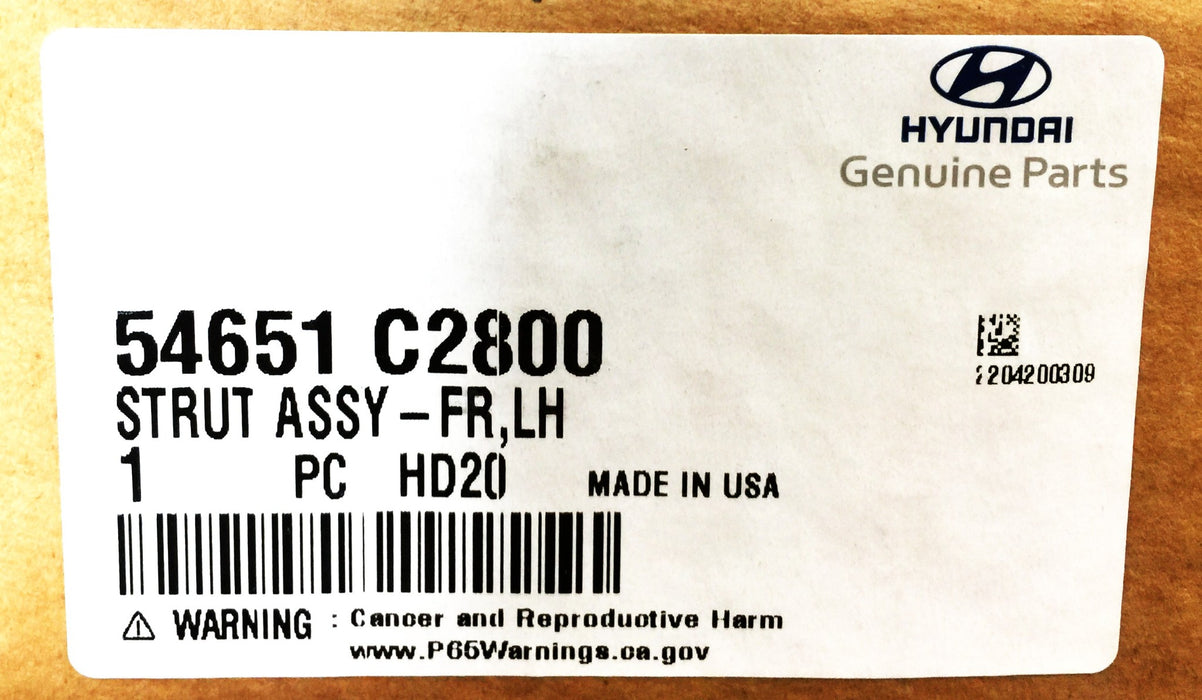 Hyundai Front Left-Hand Strut Assembly 54651 C2800 (54651C2800) *OEM SEALED* NOS