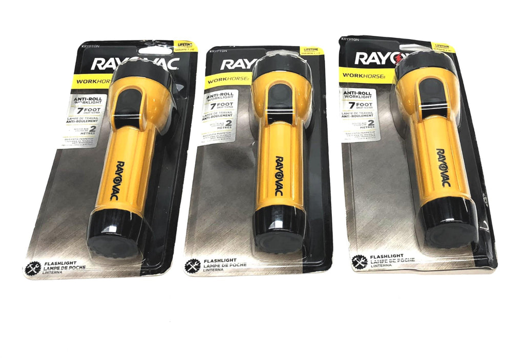 Rayovac Workhorse 17 Lumens LED Flashlight IN2-KD [Lot of 3] NOS