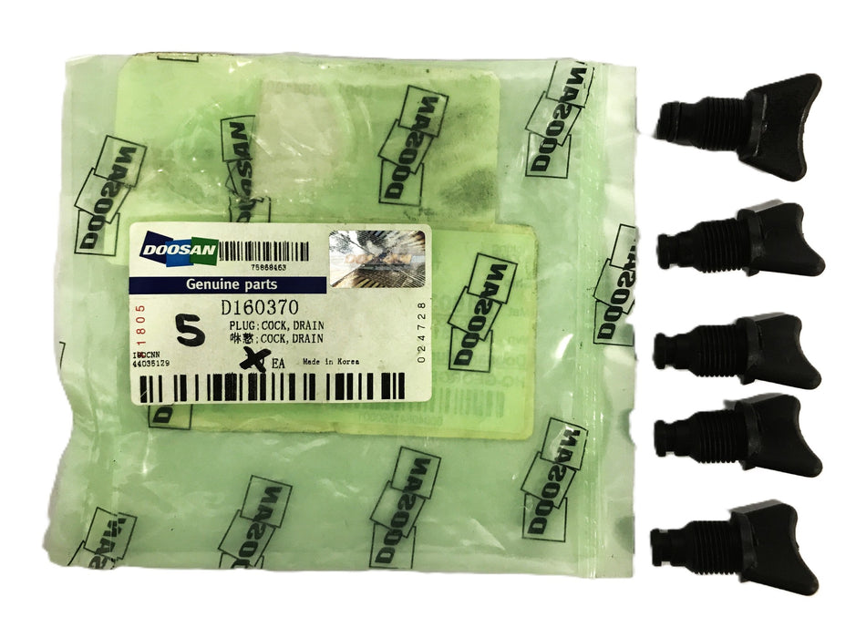 Doosan Forklift Drain Valve Plug D160370 [Lot of 5] NOS