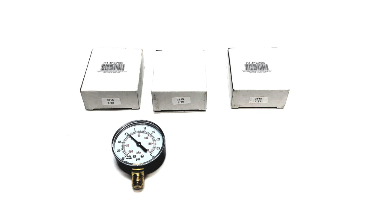 Unbranded Pressure Gauge 4FLV5B [Lot of 3] NOS