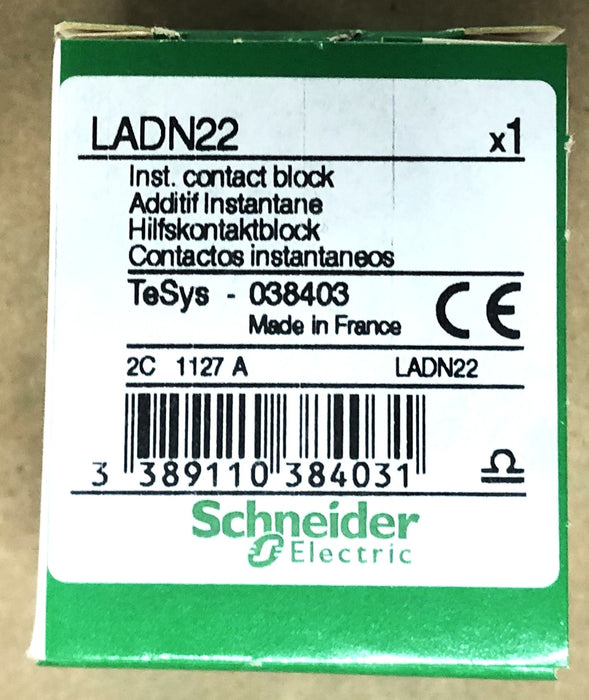 Schneider Electric LADN22 Inst. Contact Block TeSys 038403 [Lot of 2] NOS