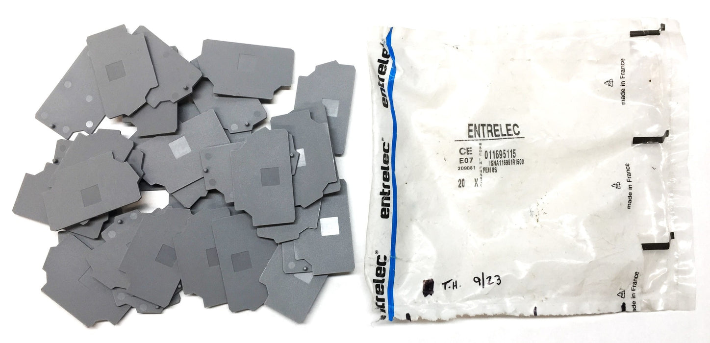 Entrelec Terminal Accessory End 1SNA116951R1500 (011695115) [Lot of 33] NOS