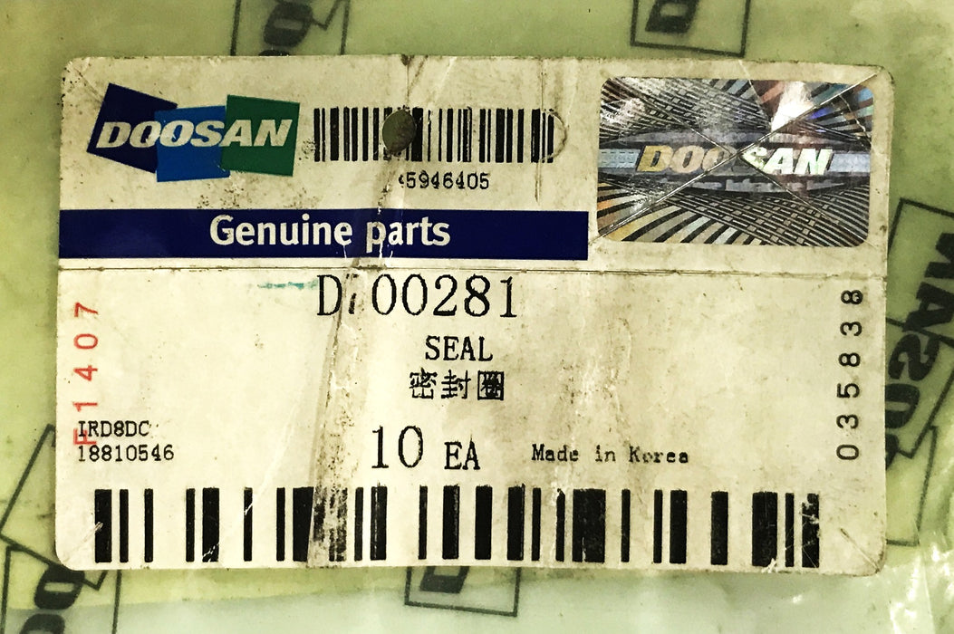 Doosan Forklift O-Ring D700281 [Lot of 19] NOS