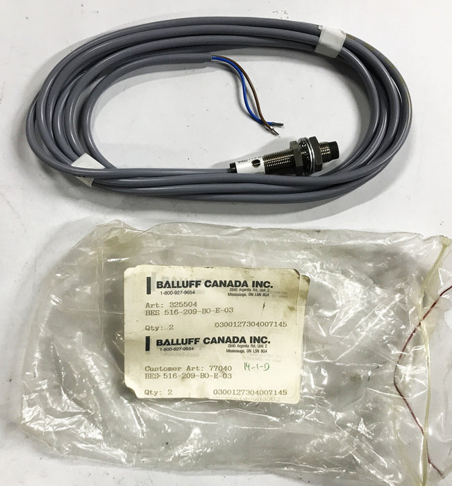 Balluff Proximity Sensor BES516-209-BO-E-03 [Lot of 3] NOS