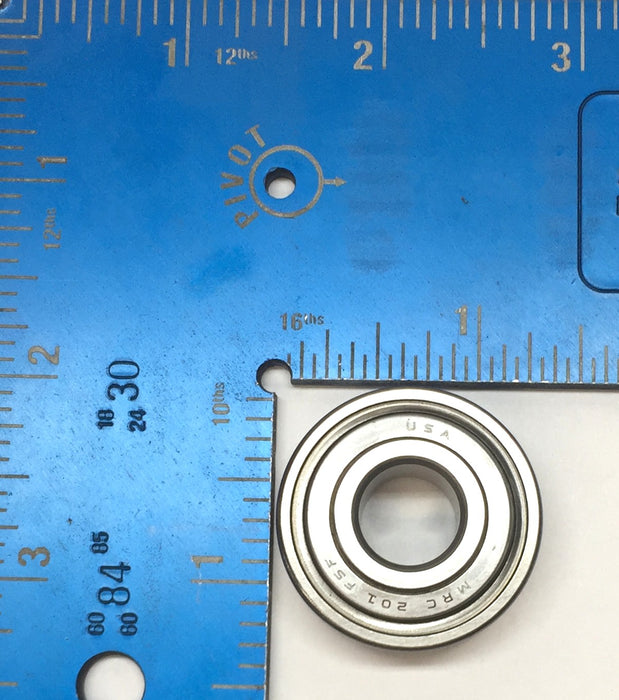 MRC Sealed Dual-Sided Steel Roller Ball Bearing (No Box) 201FSF [Lot of 2] NOS