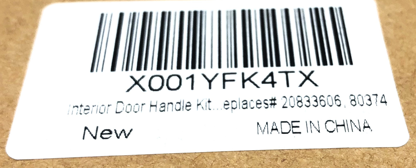 Unbranded Interior Door Handle Kit X001YFK4TX NOS
