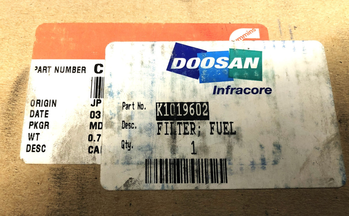 Cummins Fuel Filter For Doosan 6003112110 (K1019602) NOS