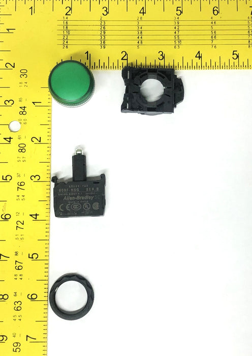 Allen-Bradley Green Pilot Light Assembly 800FP-P3PN5G NOS