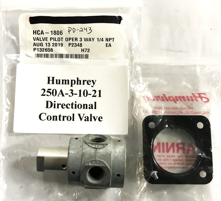 Humphrey Boost Pneumatic Directional Control Valve Assembly 250A31021 NOS