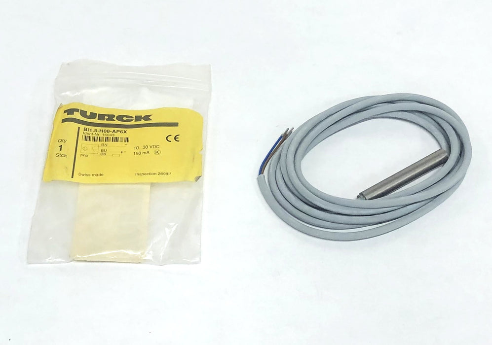 Turck 10...30VDC 150mA Proximity Sensor Bi1,5-H08-AP6X NOS