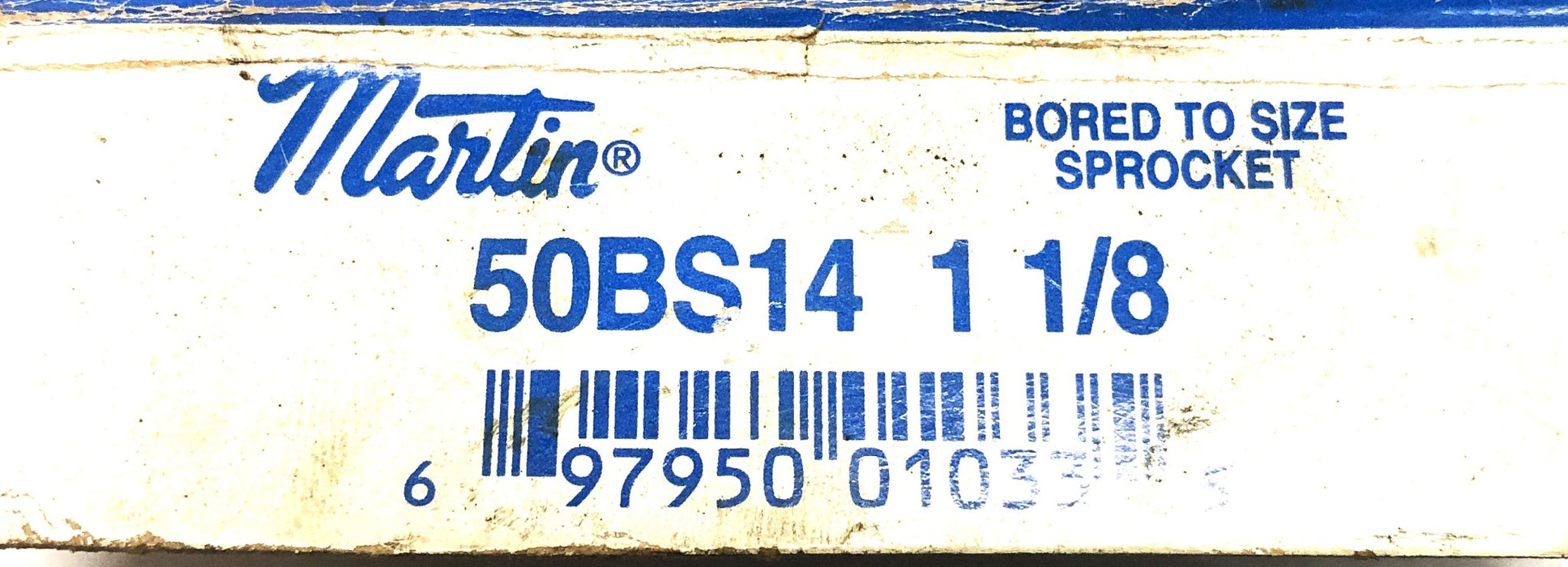 Martin Bored To Size Roller Chain Sprocket 50BS14 1-1/8 [Lot of 2] NOS