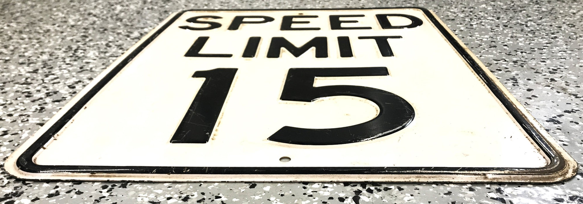 Unbranded Speed Limit 15 Steel Sign 24" x 18" x 2" USED