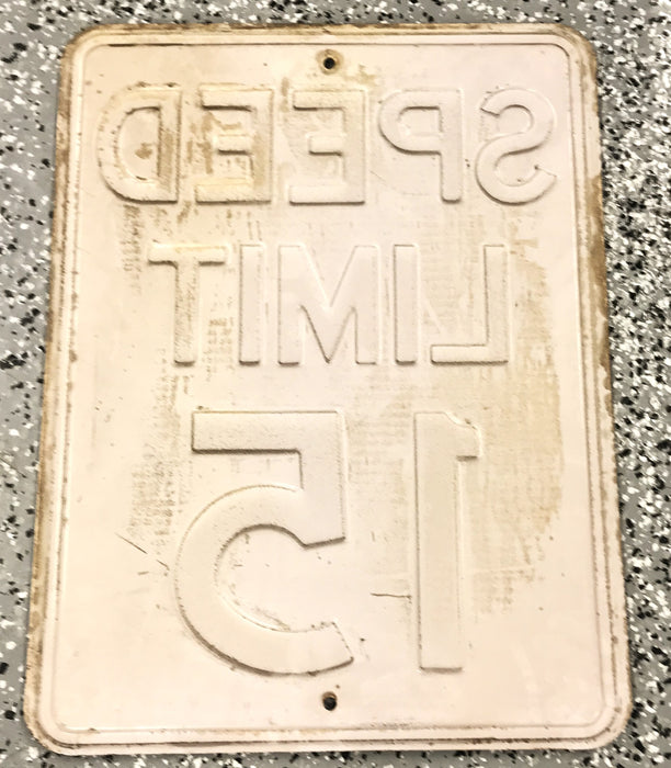 Unbranded Speed Limit 15 Steel Sign 24" x 18" x 2" USED