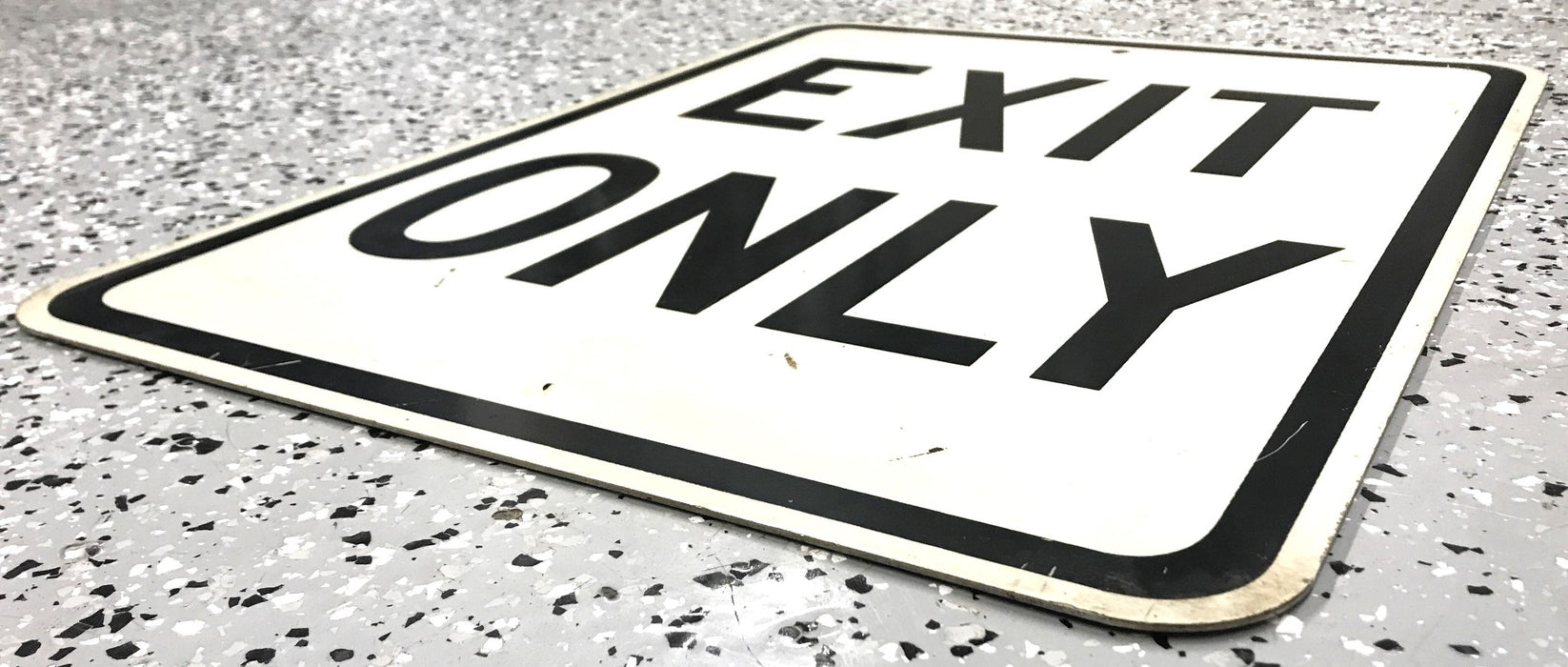 Unbranded Exit Only Aluminum Sign 24" x 18" x 2" [Lot Of 2] USED