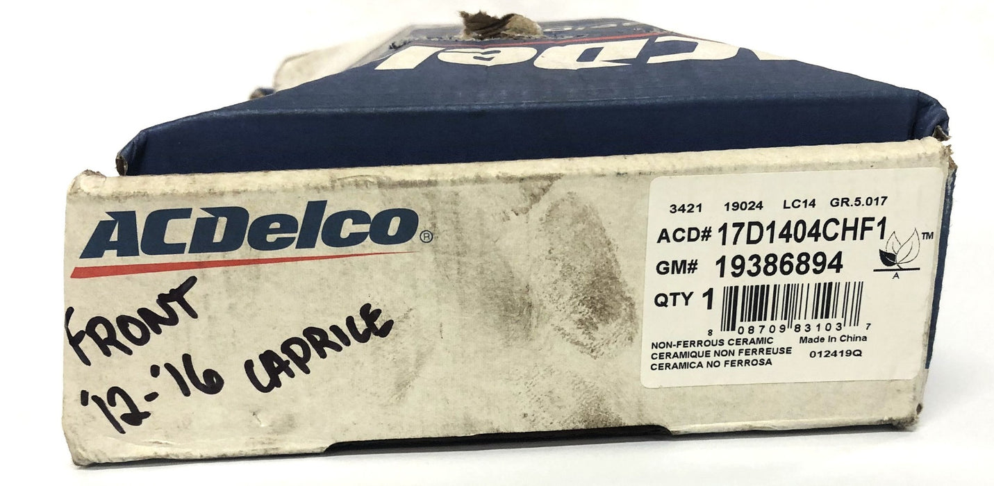 AC Delco Front Disc Brake Pad Set 17D1404CHF1 NOS