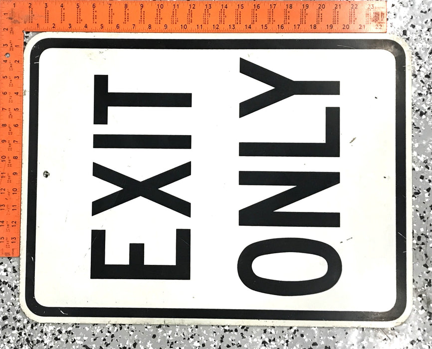 Unbranded Exit Only Aluminum Sign 24" x 18" x 2" [Lot Of 2] USED