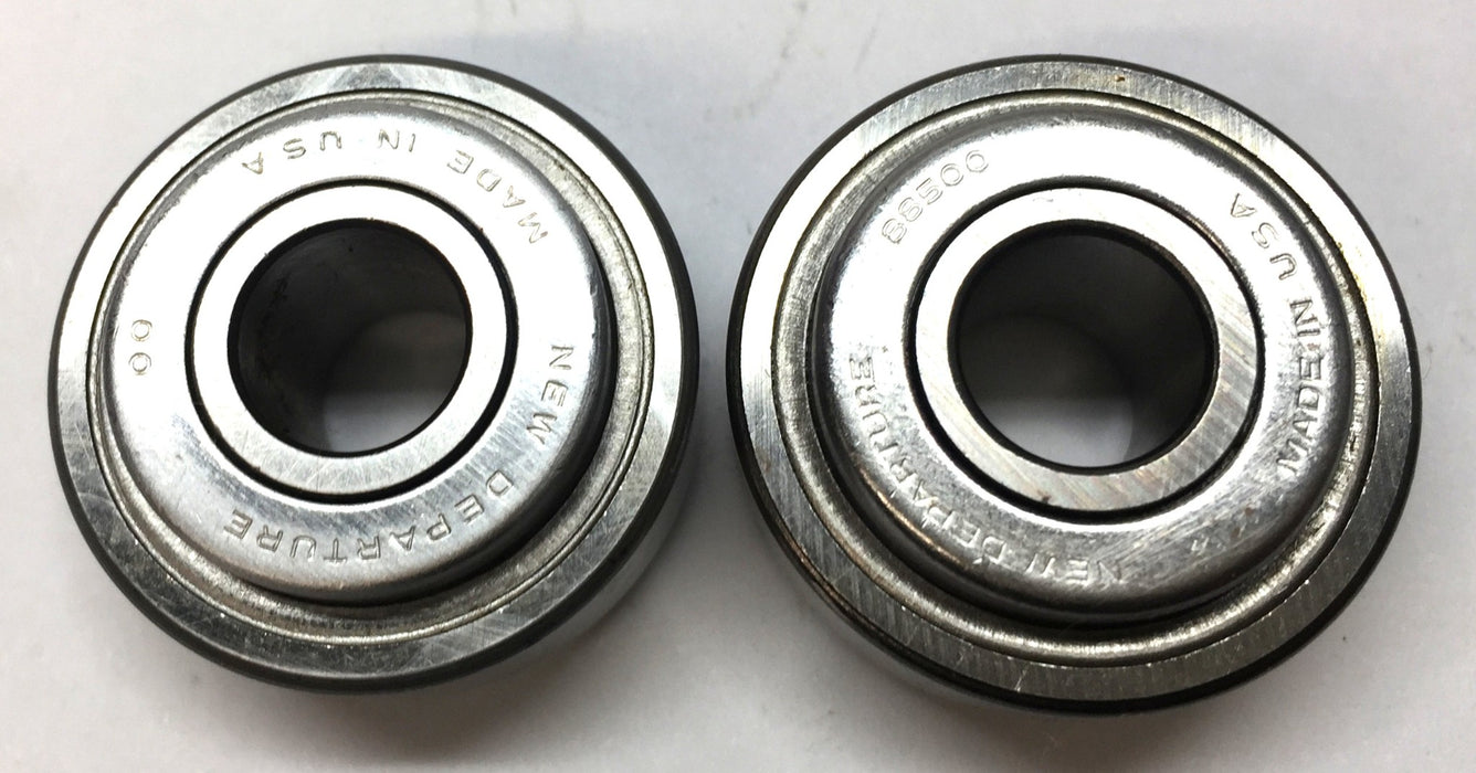 New Departure Sealed Steel Roller Ball Bearing (No Box) 88500 [Lot of 2] NOS