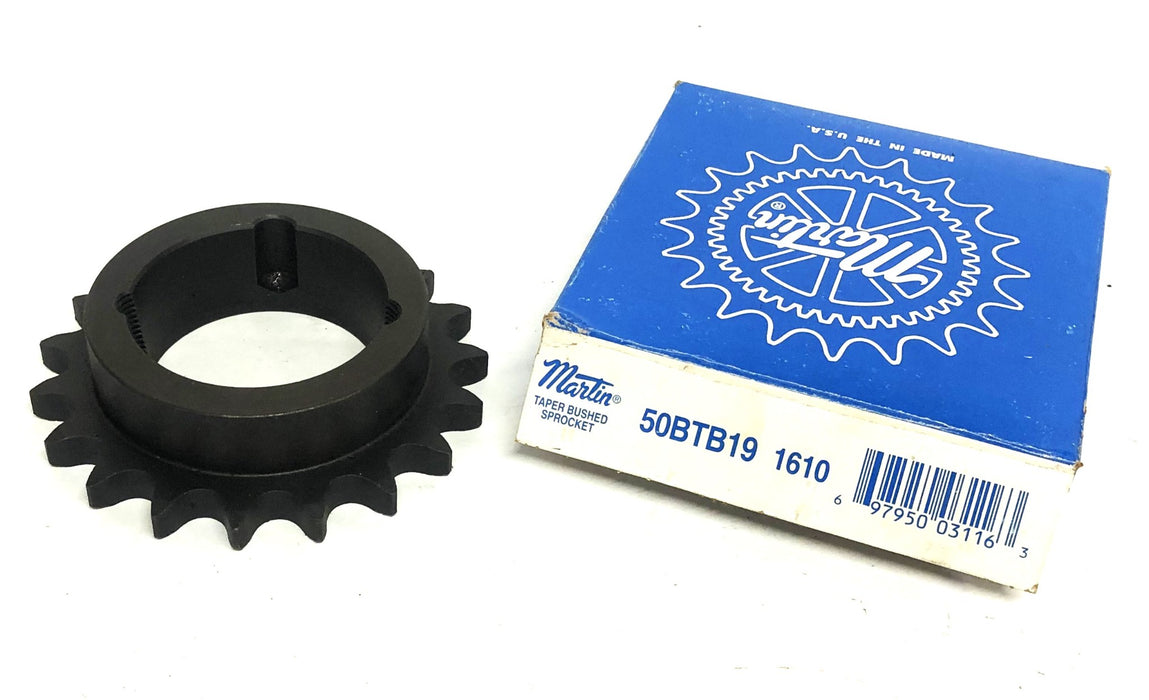 Martin 1610 Tapered Bushed Roller Chain Sprocket 50BTB19 NOS