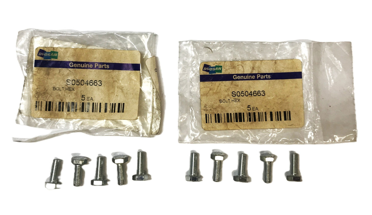 Doosan Forklift Hex Head Cap Screw S0504663 [Lot of 10] NOS