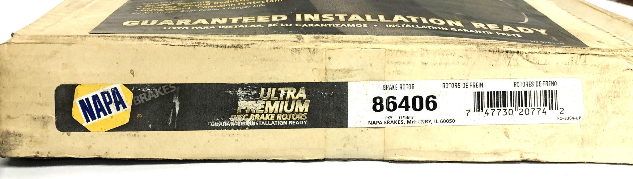 NAPA Ultra Premium Disc Brake Rotor 86406 NOS