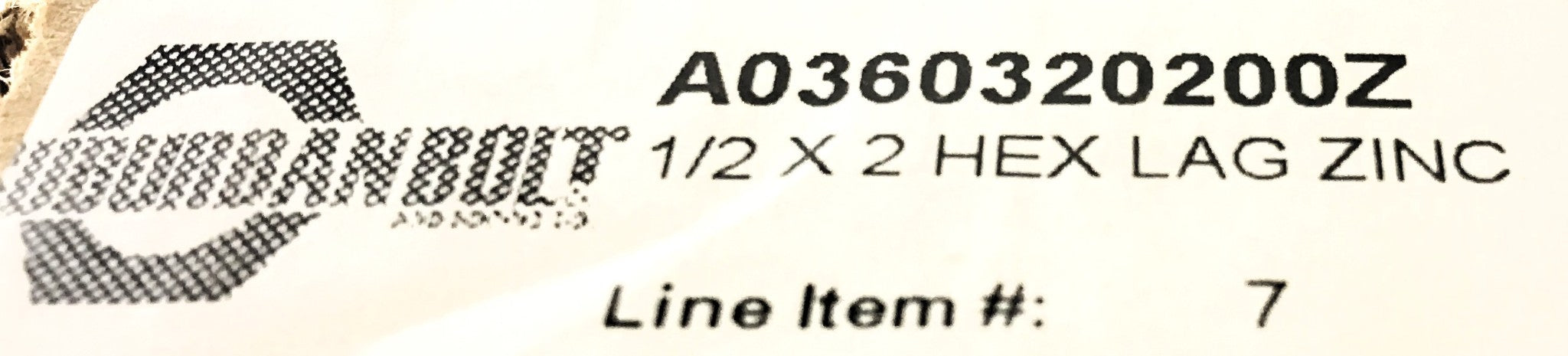 Suburban Bolt Box of (150) 1/2 x 2" 307A Hex Lag Screw A0360320200Z NOS