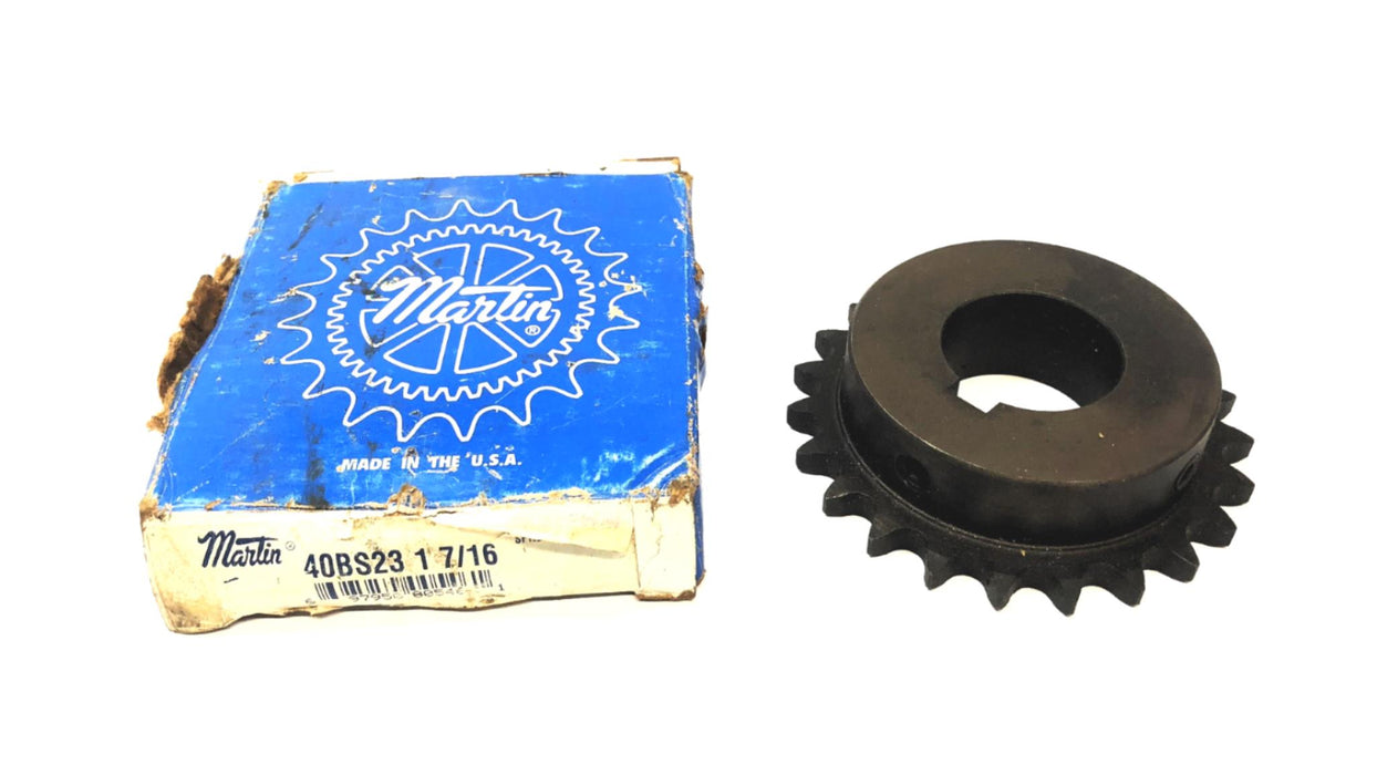 Martin Roller Chain Sprocket 40BS23 1-7/16 NOS